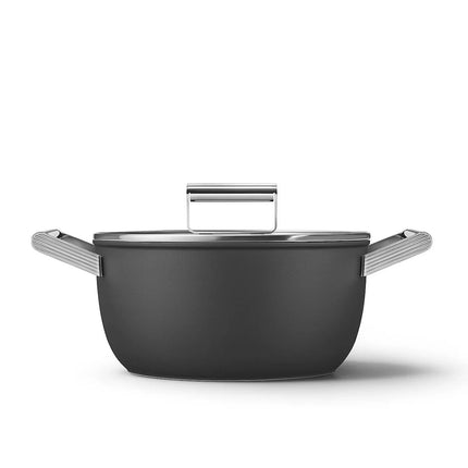 SMEG Bratpfanne mit Keramikbeschichtung Schwarz 24cm