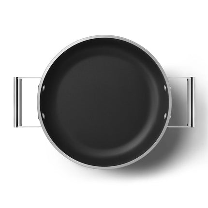 SMEG Schmorpfanne mit Keramikbeschichtung Creme 28cm