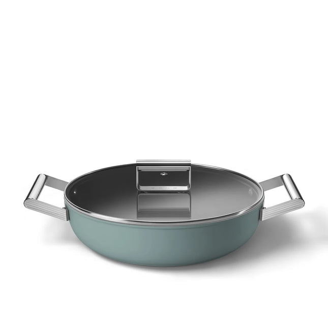 SMEG hapjespan keramische coating Emerald Green 28cm