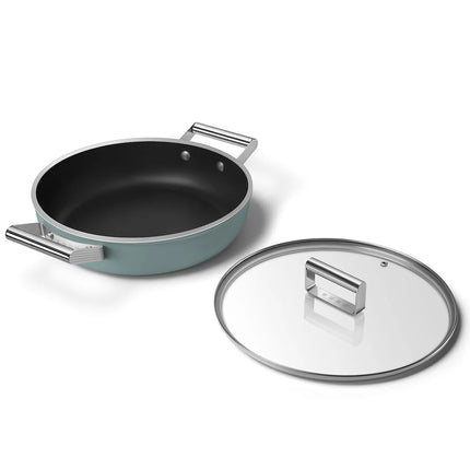 SMEG Schmorpfanne mit Keramikbeschichtung Emerald Green 28 cm