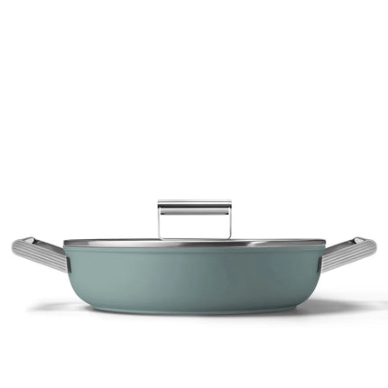 SMEG Schmorpfanne mit Keramikbeschichtung Emerald Green 28 cm