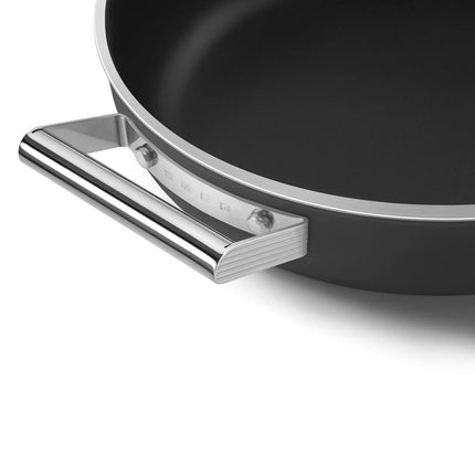 SMEG Schmorpfanne mit Keramikbeschichtung Schwarz 28cm