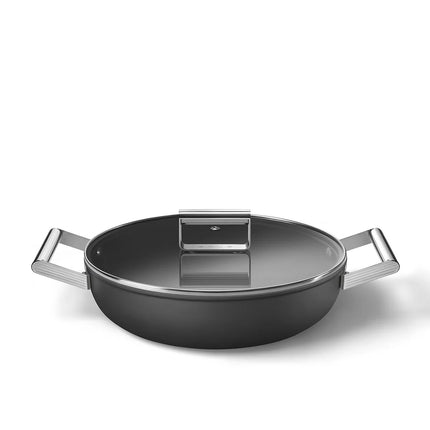 SMEG Schmorpfanne mit Keramikbeschichtung Schwarz 28cm