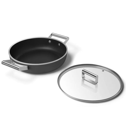 SMEG Schmorpfanne mit Keramikbeschichtung Schwarz 28cm