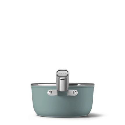 SMEG Stielkasserolle mit Keramikbeschichtung Emerald Green 20 cm