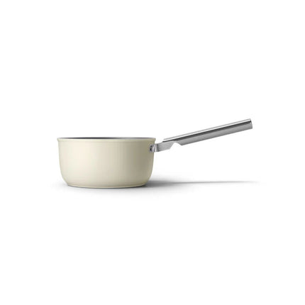 SMEG Stielkasserolle mit Keramikbeschichtung Creme 20 cm