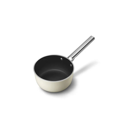 SMEG Stielkasserolle mit Keramikbeschichtung Creme 20 cm