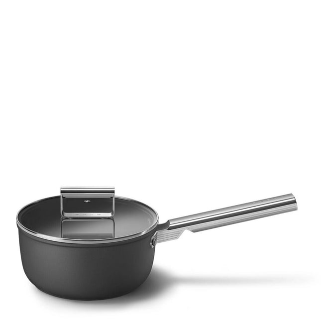 SMEG Stielkasserolle mit Keramikbeschichtung Schwarz 20 cm