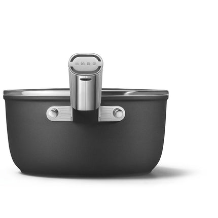 SMEG Stielkasserolle mit Keramikbeschichtung Schwarz 20 cm