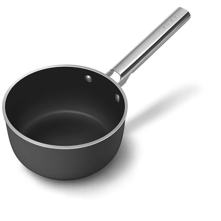 SMEG Stielkasserolle mit Keramikbeschichtung Schwarz 20 cm