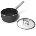 SMEG Stielkasserolle mit Keramikbeschichtung Schwarz 20 cm
