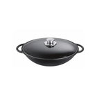 Schulte-Ufer Rustika Gusseisen-Wok 36cm - mit Deckel