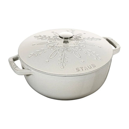 Staub Schmortopf Snowflake White 24 cm - 3,6 l