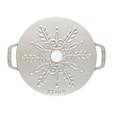 Staub Schmortopf Snowflake White 24 cm - 3,6 l