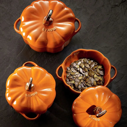 Staub Keramik Kürbis-Cocotte Zimt 12cm / 0,5L
