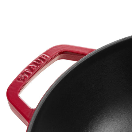 Staub Specialities Wok mit Glasdeckel Kirschrot 30cm