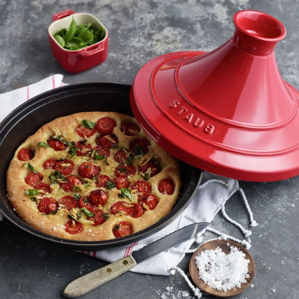 Tajine in gebruik
