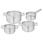 Tefal Nordica - Topfset - 4-teilig - Edelstahl/Glas