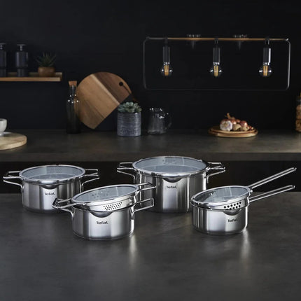 Tefal Nordica - Topfset - 4-teilig - Edelstahl/Glas