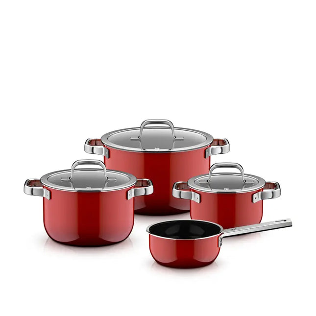 WMF Fusiontec 2.0 Mineral Pro Pannenset 4-delig - Rood