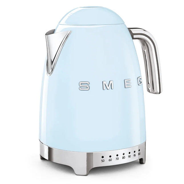 SMEG Wasserkocher mit variabler Temperatureinstellung Pastellblau