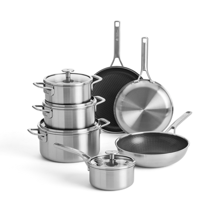 BK Durabond Hybrid Large Pfannenset — 24cm, 28cm & Wok 30cm — Tri-ply Edelstahl — PFAS-frei