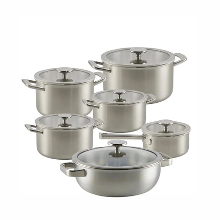 Habonne Allure Topfset Downdraft 6-teilig - 5-ply Edelstahl