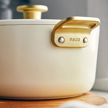 Greenpan Tucci Schmortopf - Bräter mit Deckel Weiß 6,5L 26cm