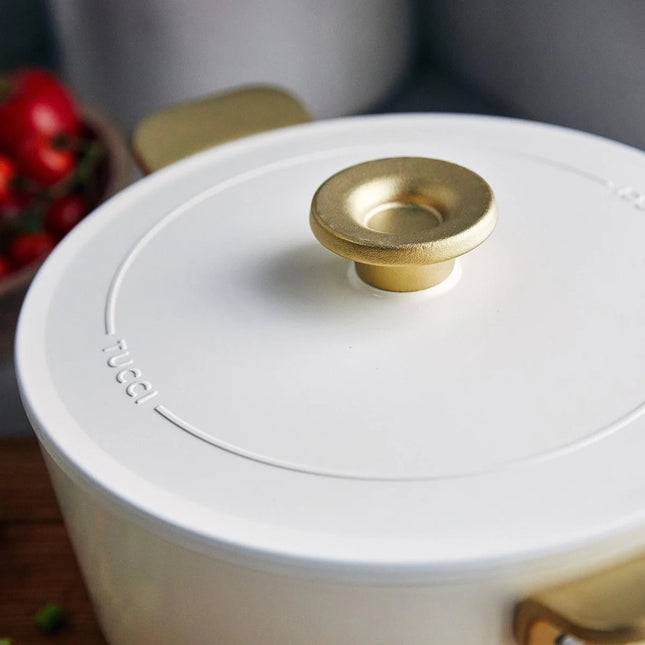Greenpan Tucci Schmortopf - Bräter mit Deckel Weiß 6,5L 26cm