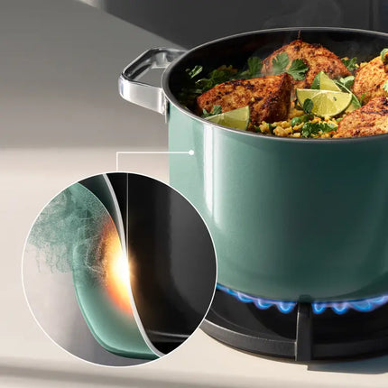 WMF Fusiontec Suppentopf pastellgrün mit Glasdeckel 24cm / 6,4L